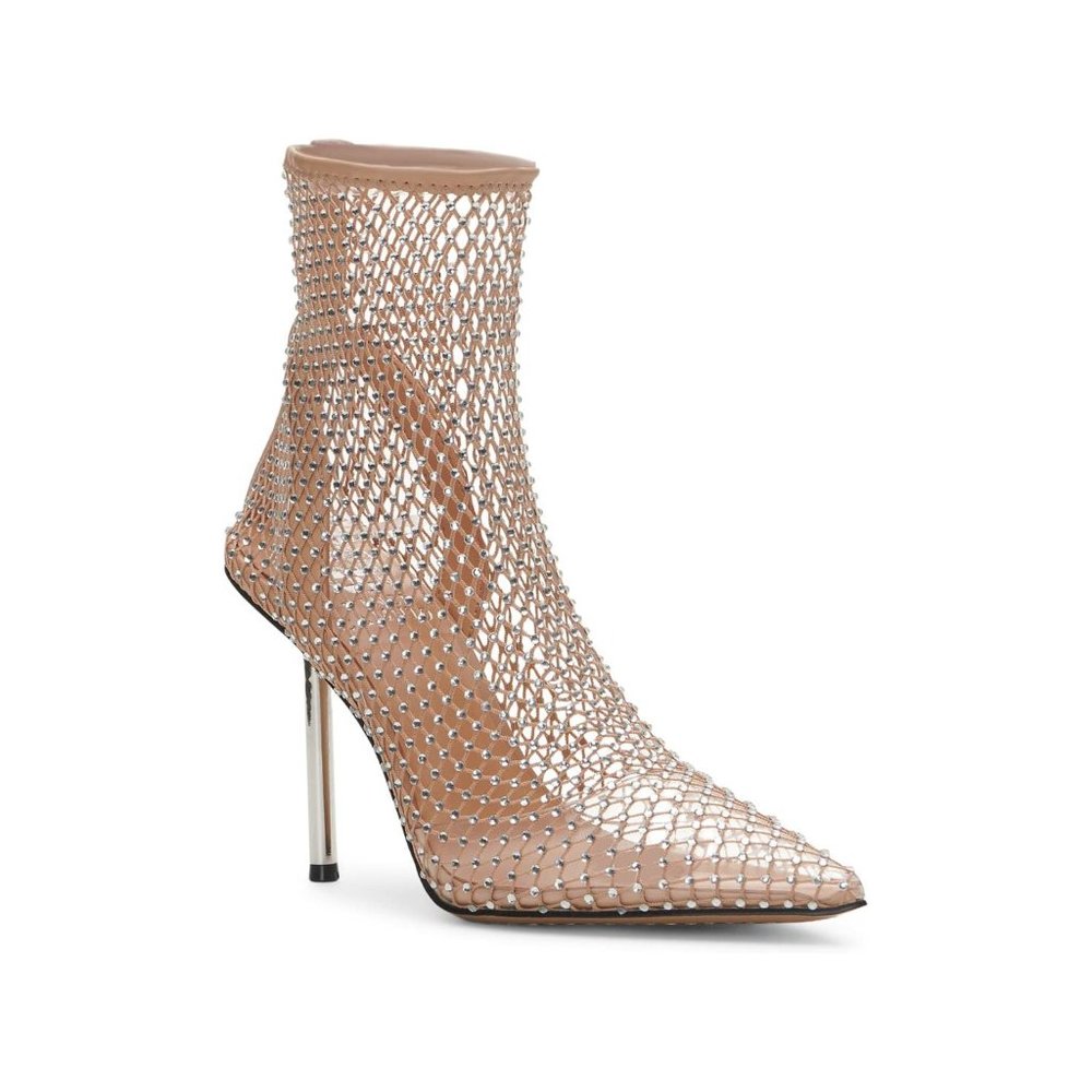 Vince Camuto Rhinestone Fishnet Pointy Toe Bootie - Picture 6 of 12